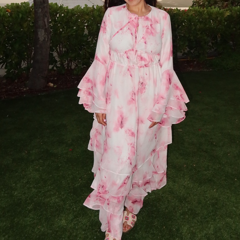 Pink Floral Women's Dress